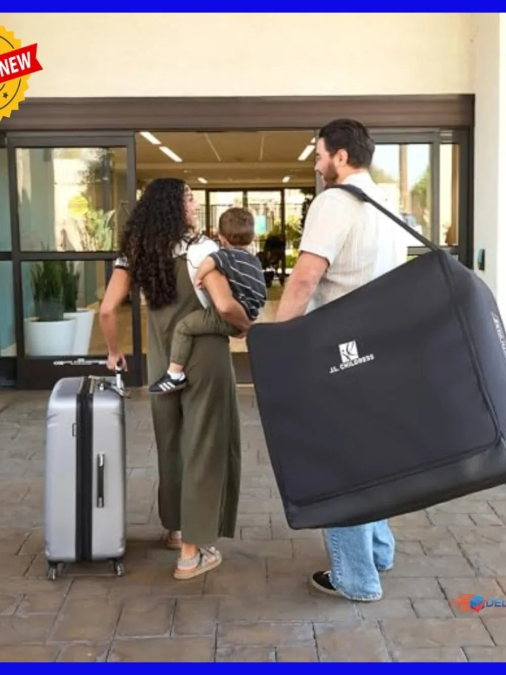 Medium Unpadded Stroller Travel Bag for Airplanes, Durable Polyester